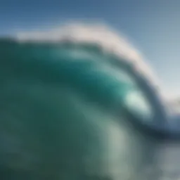 A detailed wave height map showcasing varying surf conditions