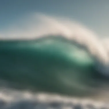 Impact of Wind on Wave Formation Visual representation of wind impact on wave formation