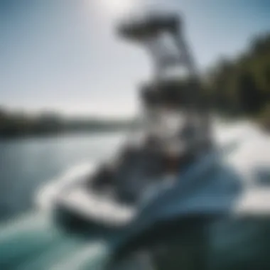 Installation of a wakeboard tower on a boat