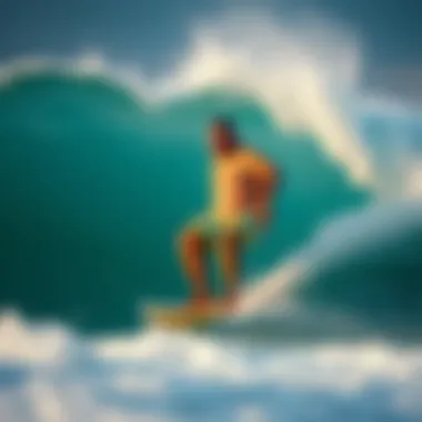 Confident Wakesurfer Riding the Wave Larger individual confidently riding a wave on a wakesurf board