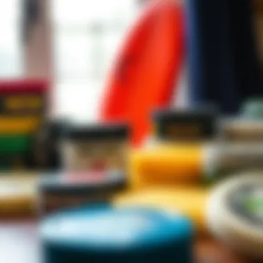 Selection of different types of bodyboard wax