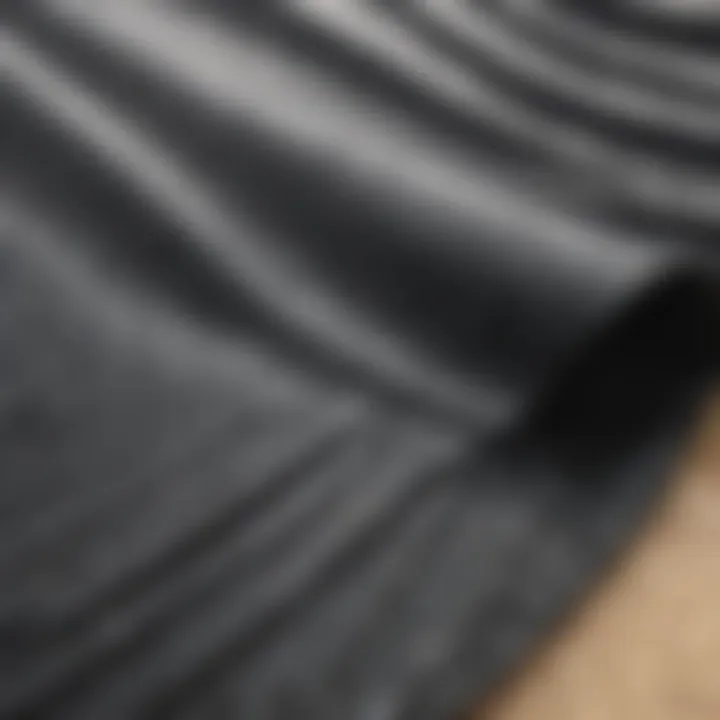 Close-up of various wet suit materials and textures