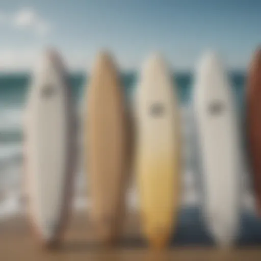 A diverse selection of surfboards displayed online