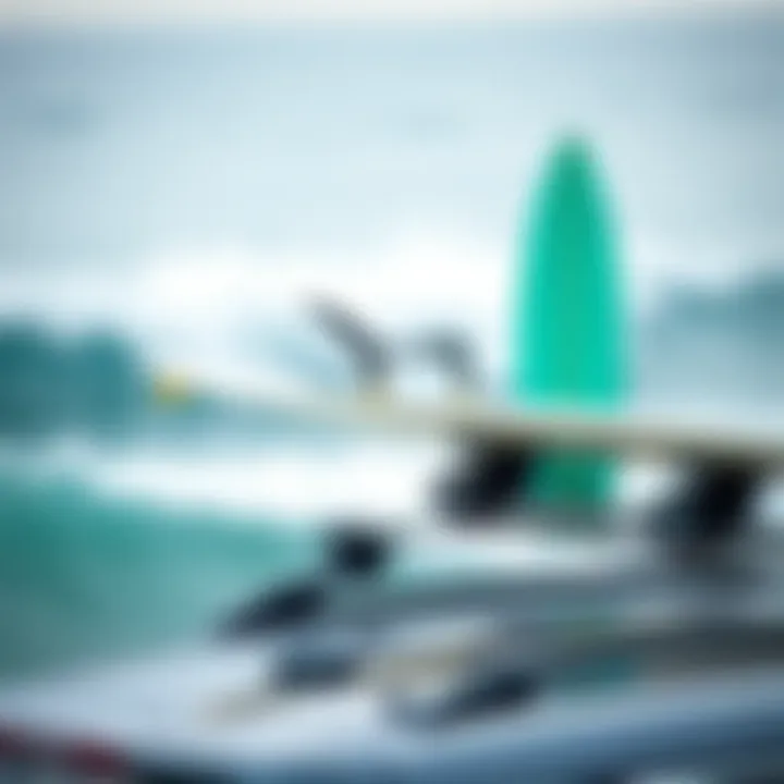 Compatibility of Yakima Roof Racks with Surfboards An illustration of various Yakima roof racks compatible with different surfboard sizes.